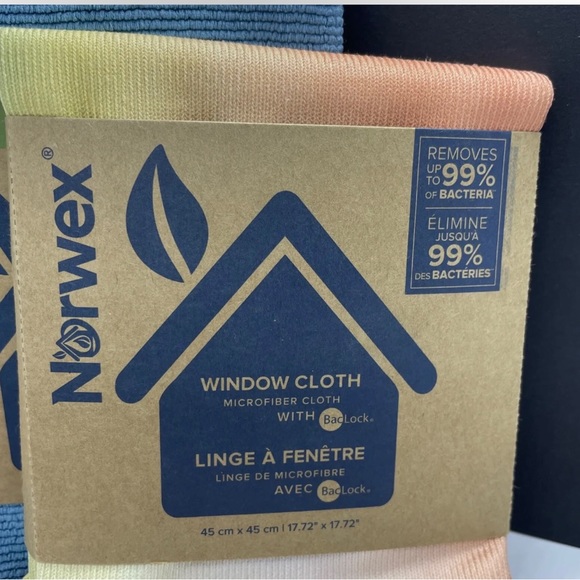 Norwex Basic Package EnviroCloth Teal w/Dark Trim + Window Cloth Multi Color New - Picture 5 of 11